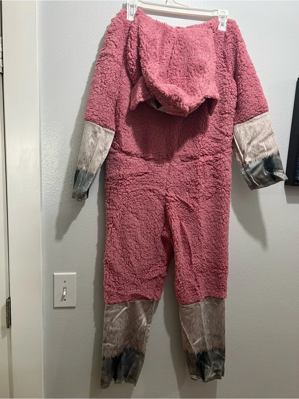 Disguise Pink Lamb Costume Unisex Kids Jumpsuit with Hood